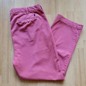 Polo Ralph Lauren Men's Pink Classic Fit Chino Pants Flat Front Size 40x30